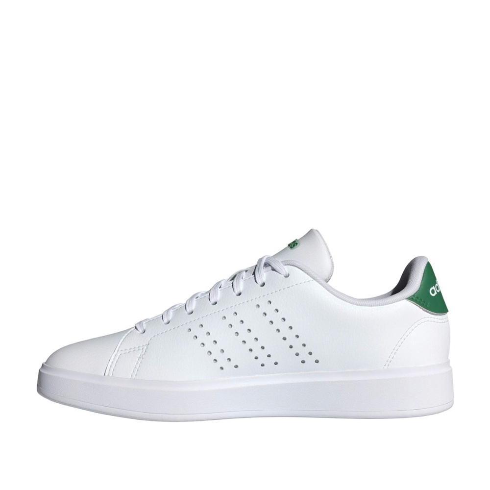 Adidas Advantage White and Green Sneakers